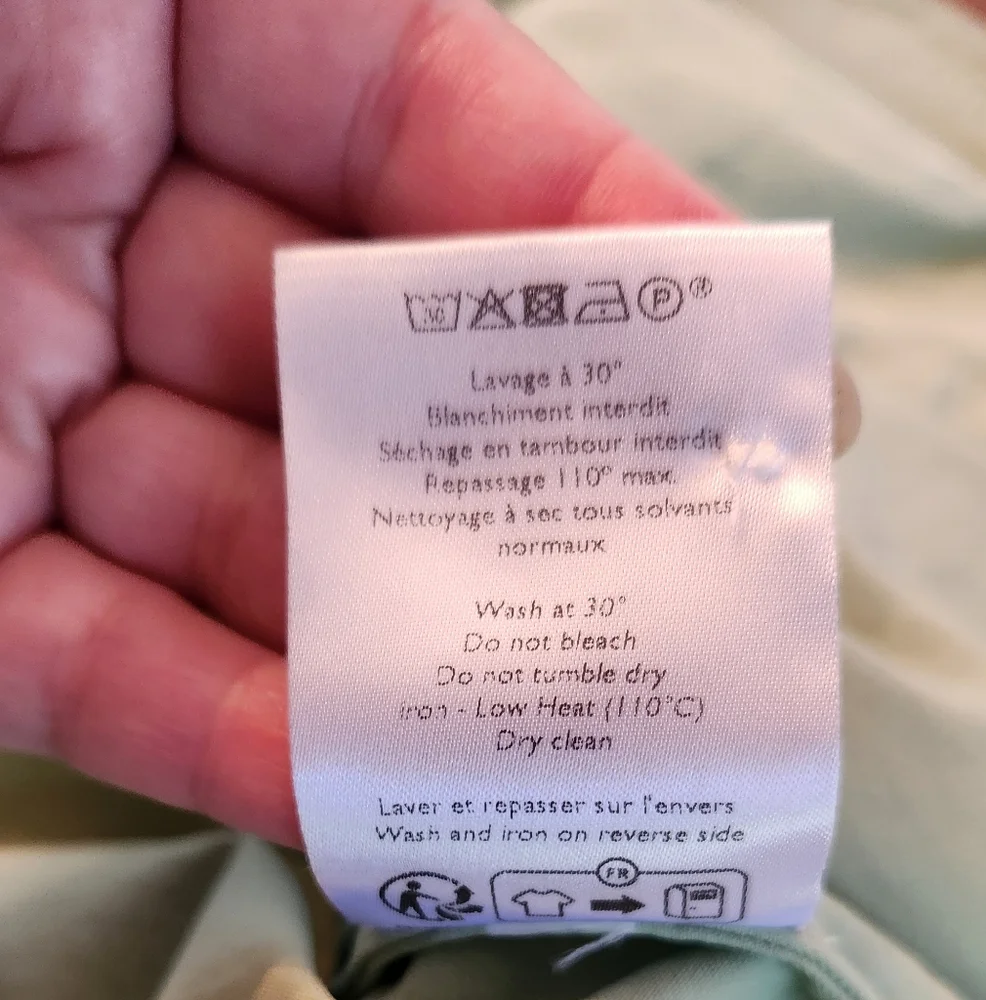 Sezane Max Pastel Green Button Down Shirt 100% Cotton Size EU 38/ US 6 - Picture 7 of 7